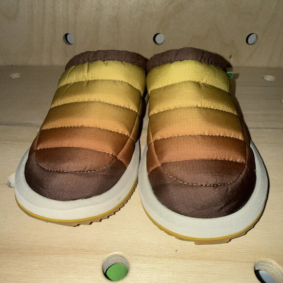 NEW Sanuk Puff N Chill Desert Sunset Ombre Slip on Loafer Slides Women's Size 7 - Picture 4 of 6